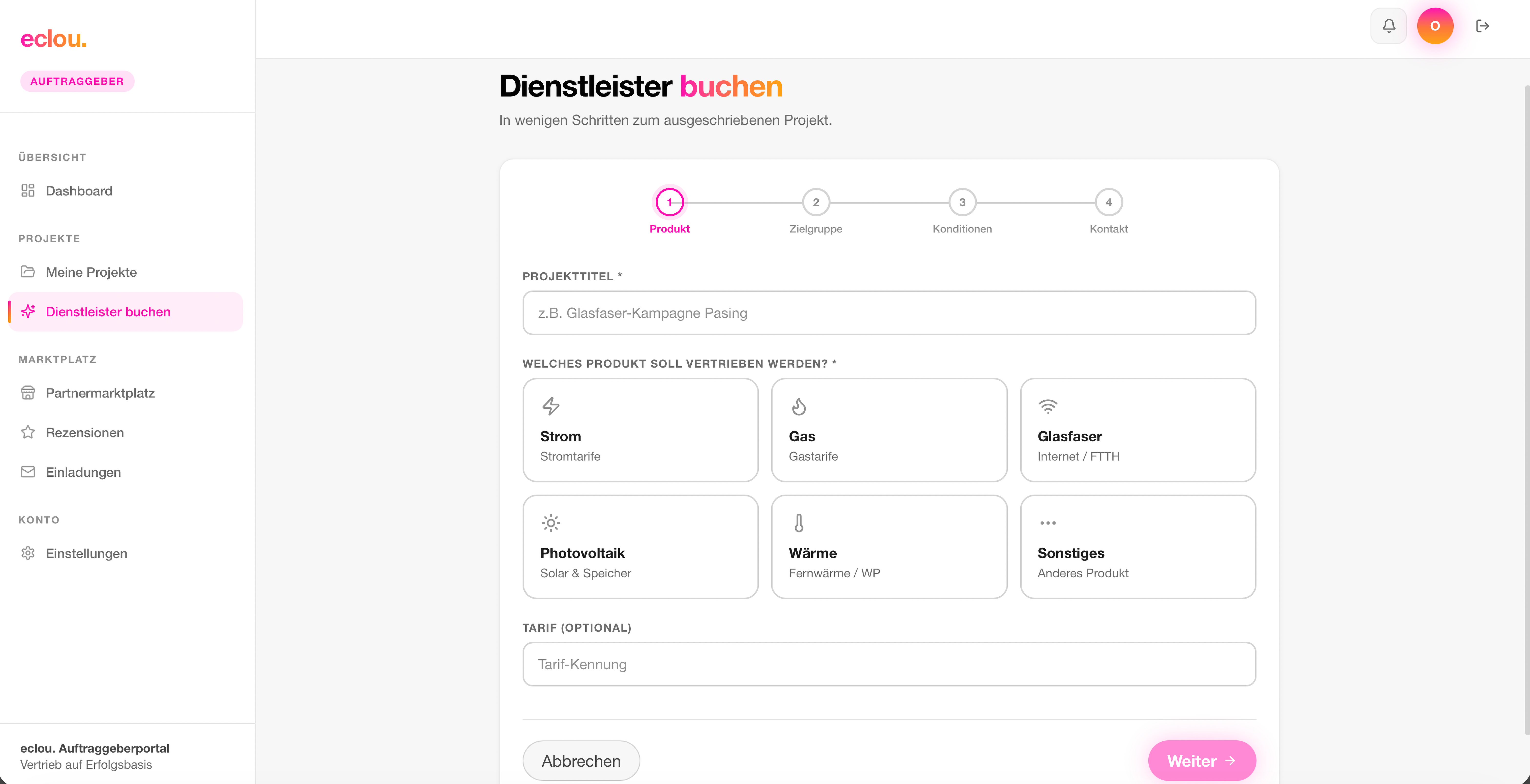 D2D Dienstleister buchen – eclou