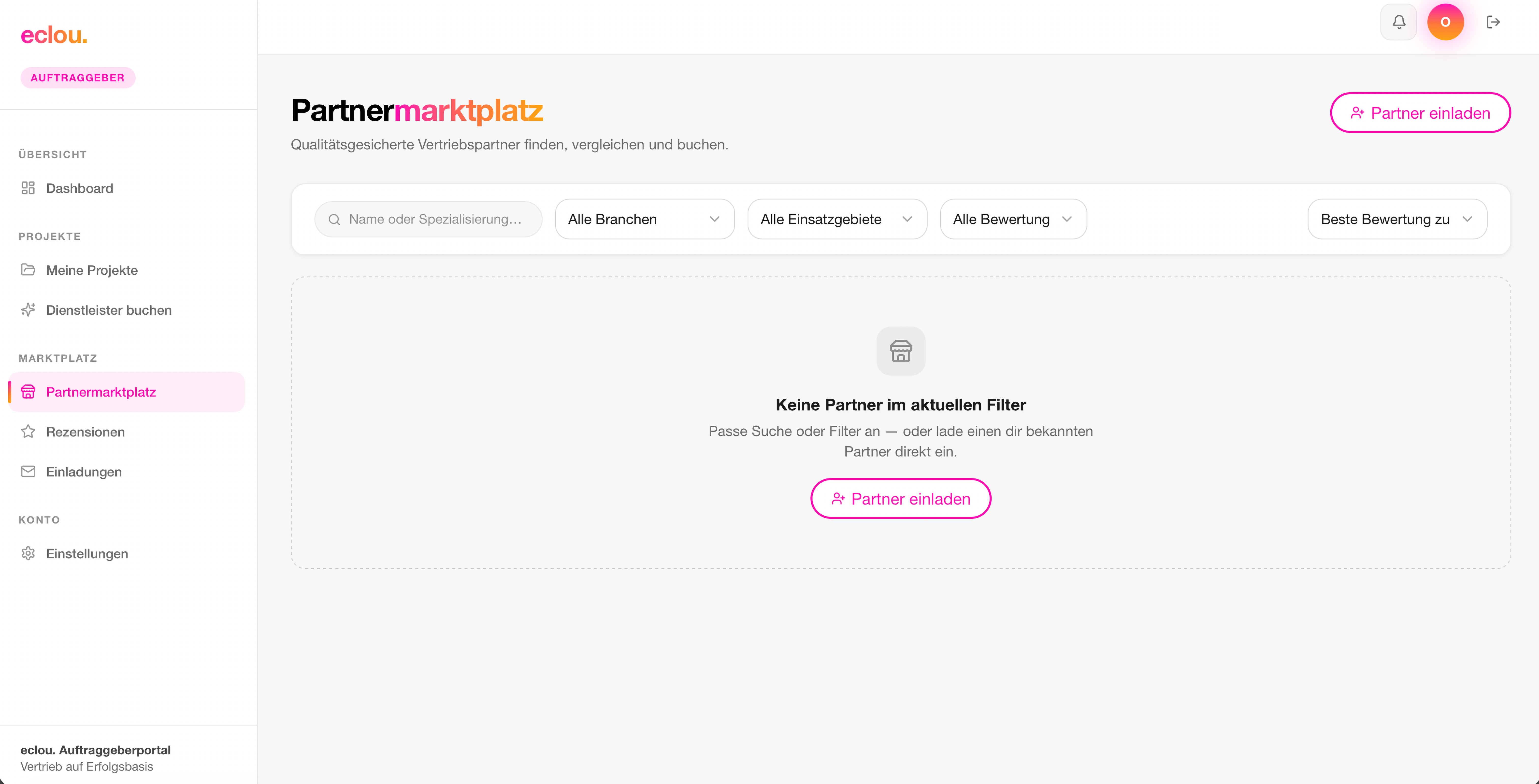 D2D-Plattform Partnermarktplatz – eclou