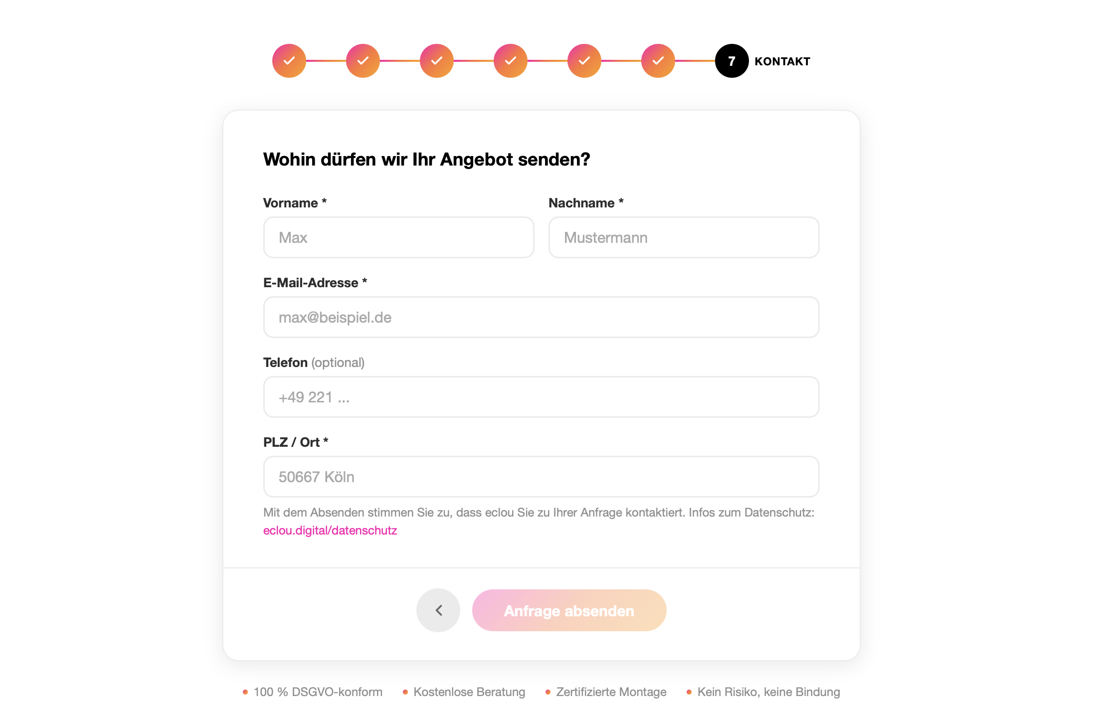 Funktionen der digitalen Klickstrecken