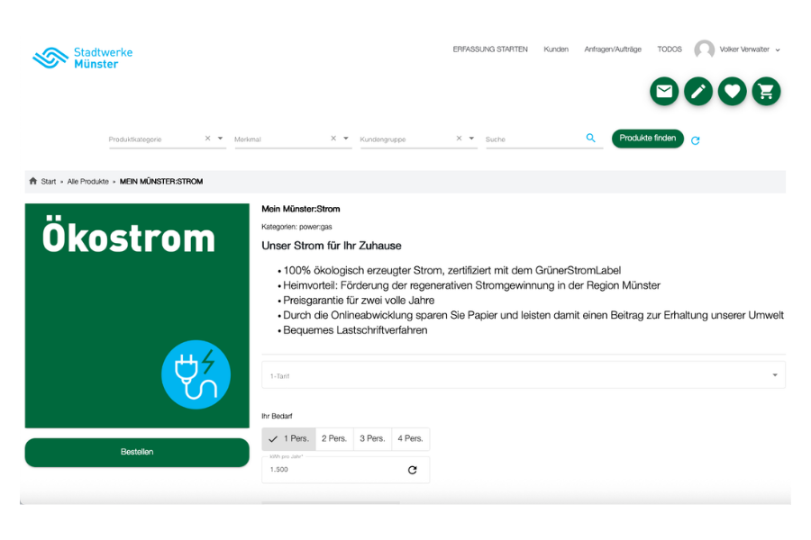 Stadtwerke Münster Projekt