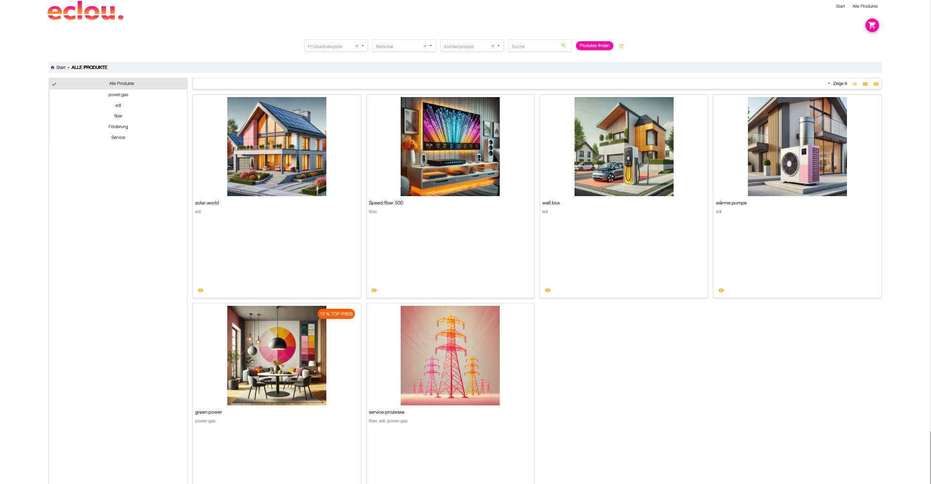 Onlineshop in eclou.salesflow
